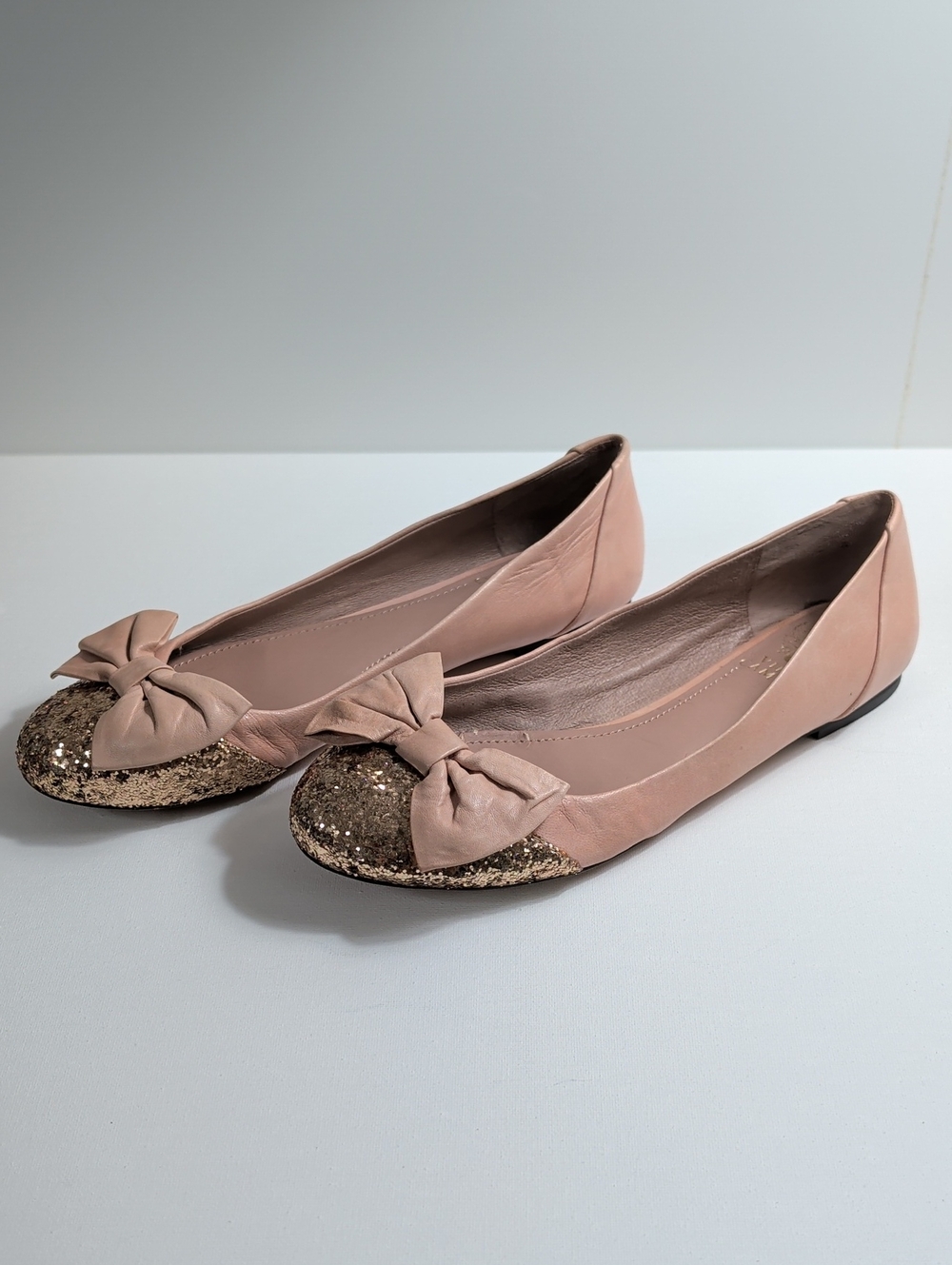 Vince Camuto Ballerina Bow Glitter Flats Size 7.5